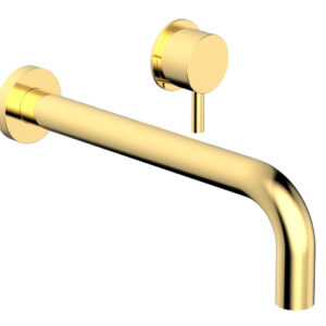 Phylrich Basic II 10″ Single Handle Wall Lavatory Set – Lever Handle 230-15-10 – Polished Gold