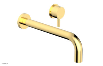 Phylrich Basic II 10" Single Handle Wall Lavatory Set - Lever Handle 230-15-10 - Polished Gold