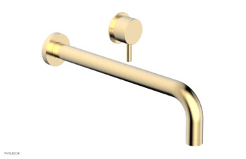 Phylrich Basic II 12" Single Handle Wall Lavatory Set - Lever Handle 230-15-12 - Satin Brass