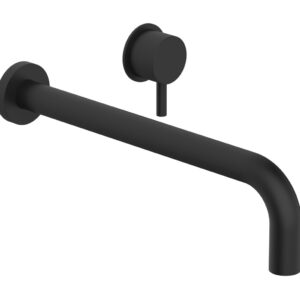 Phylrich Basic II 12″ Single Handle Wall Lavatory Set – Lever Handle 230-15-12 – Matte Black
