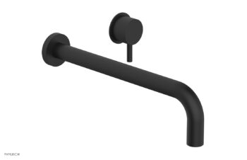 Phylrich Basic II 12" Single Handle Wall Lavatory Set - Lever Handle 230-15-12 - Matte Black