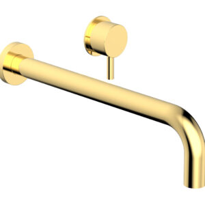 Phylrich Basic II 12″ Single Handle Wall Lavatory Set – Lever Handle 230-15-12 – Polished Gold