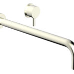 Phylrich Basic II 14" Single Handle Wall Lavatory Set - Lever Handle 230-15-14 - Satin Nickel