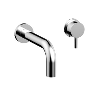 Phylrich Basic II Single Handle Wall Lavatory Set – Lever Handle 230-15 – Polished Chrome