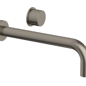 Phylrich Basic II 10″ Single Handle Wall Lavatory Set – Smooth Handle 230-16-10 – Pewter