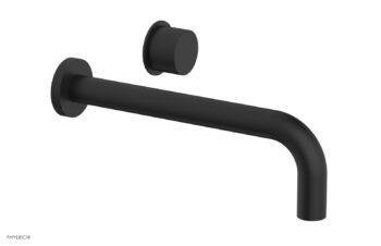Phylrich Basic II 10" Single Handle Wall Lavatory Set - Smooth Handle 230-16-10 - Matte Black