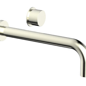 Phylrich Basic II 10″ Single Handle Wall Lavatory Set – Smooth Handle 230-16-10 – Satin Nickel