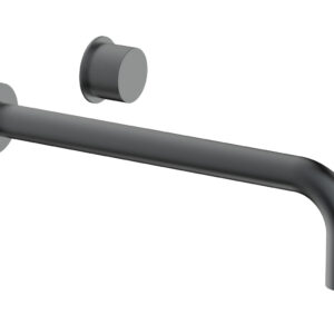 Phylrich Basic II 12″ Single Handle Wall Lavatory Set – Smooth Handle 230-16-12 – Gun Metal