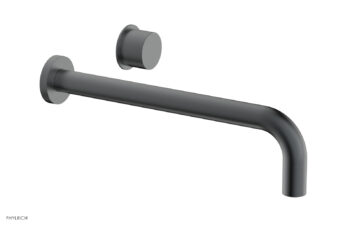 Phylrich Basic II 12" Single Handle Wall Lavatory Set - Smooth Handle 230-16-12 - Gun Metal