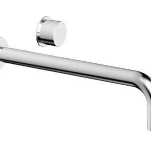 Phylrich Basic II 12″ Single Handle Wall Lavatory Set – Smooth Handle 230-16-12 – Polished Chrome