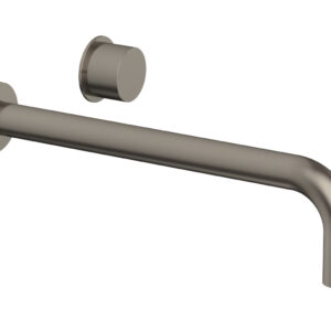 Phylrich Basic II 12″ Single Handle Wall Lavatory Set – Smooth Handle 230-16-12 – Pewter
