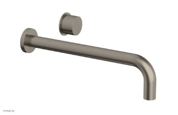 Phylrich Basic II 12" Single Handle Wall Lavatory Set - Smooth Handle 230-16-12 - Pewter