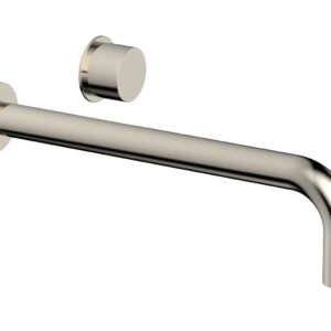 Phylrich Basic II 12″ Single Handle Wall Lavatory Set – Smooth Handle 230-16-12 – Polished Nickel