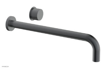 Phylrich Basic II 14" Single Handle Wall Lavatory Set - Smooth Handle 230-16-14 - Gun Metal