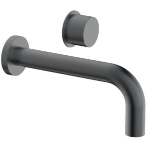 Phylrich Basic II Single Handle Wall Lavatory Set – Smooth Handle 230-16 – Gun Metal
