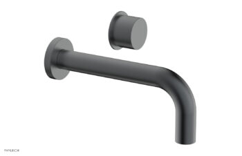 Phylrich Basic II Single Handle Wall Lavatory Set - Smooth Handle 230-16 - Gun Metal