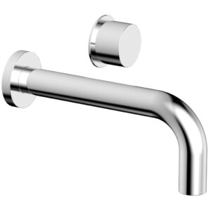 Phylrich Basic II Single Handle Wall Lavatory Set – Smooth Handle 230-16 – Polished Chrome