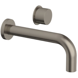 Phylrich Basic II Single Handle Wall Lavatory Set – Smooth Handle 230-16 – Pewter