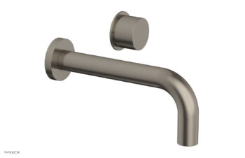 Phylrich Basic II Single Handle Wall Lavatory Set - Smooth Handle 230-16 - Pewter