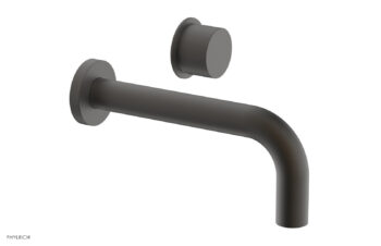 Phylrich Basic II Single Handle Wall Lavatory Set - Smooth Handle 230-16 - Oil Rubbed Bronze