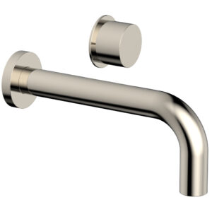 Phylrich Basic II Single Handle Wall Lavatory Set – Smooth Handle 230-16 – Polished Nickel