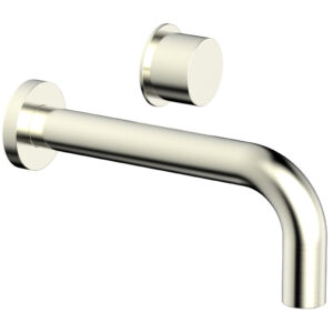 Phylrich Basic II Single Handle Wall Lavatory Set – Smooth Handle 230-16 – Satin Nickel