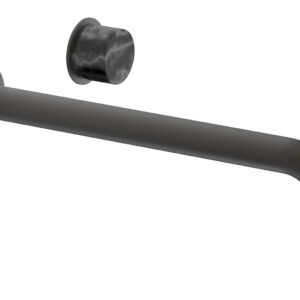 Phylrich Basic II 12″ Single Handle Wall Lavatory Set – Black Marble Handle 230-17-12 – Oil Rubbed Bronze