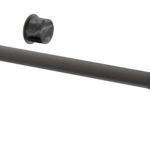 Phylrich Basic II 14″ Single Handle Wall Lavatory Set – Black Marble Handle 230-17-14 – Oil Rubbed Bronze