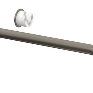 Phylrich Basic II 14″ Single Handle Wall Lavatory Set – White Marble Handle 230-17-14 – Pewter