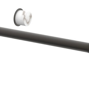 Phylrich Basic II 14″ Single Handle Wall Lavatory Set – White Marble Handle 230-17-14 – Oil Rubbed Bronze