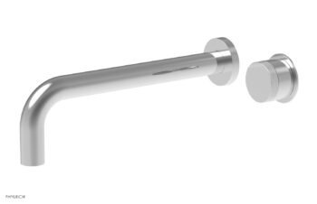 Phylrich Basic II 10" Single Handle Wall Lavatory Set - Knurled Handle 230-18-10 - Polished Chrome