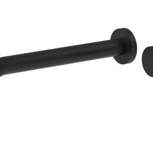 Phylrich Basic II 10″ Single Handle Wall Lavatory Set – Knurled Handle 230-18-10 – Matte Black