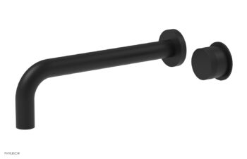 Phylrich Basic II 10" Single Handle Wall Lavatory Set - Knurled Handle 230-18-10 - Matte Black