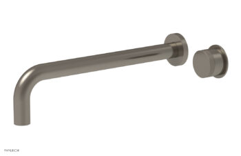 Phylrich Basic II 12" Single Handle Wall Lavatory Set - Knurled Handle 230-18-12 - Pewter