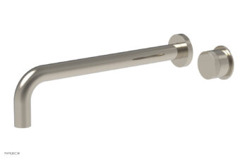 Phylrich Basic II 12" Single Handle Wall Lavatory Set - Knurled Handle 230-18-12 - Polished Nickel