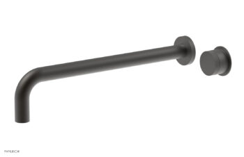 Phylrich Basic II 14" Single Handle Wall Lavatory Set - Knurled Handle 230-18-14 - Oil Rubbed Bronze