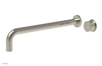Phylrich Basic II 14" Single Handle Wall Lavatory Set - Knurled Handle 230-18-14 - Polished Nickel