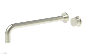 Phylrich Basic II 14" Single Handle Wall Lavatory Set - Knurled Handle 230-18-14 - Satin Nickel