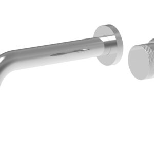 Phylrich Basic II Single Handle Wall Lavatory Set – Knurled Handle 230-18 – Polished Chrome