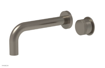 Phylrich Basic II Single Handle Wall Lavatory Set - Knurled Handle 230-18 - Pewter