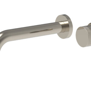 Phylrich Basic II Single Handle Wall Lavatory Set – Knurled Handle 230-18 – Polished Nickel