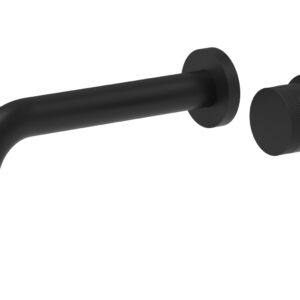 Phylrich Basic II Single Handle Wall Lavatory Set – Knurled Handle 230-18 – Matte Black