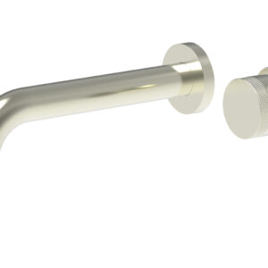 Phylrich Basic II Single Handle Wall Lavatory Set – Knurled Handle 230-18 – Satin Nickel