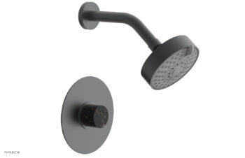 Phylrich BASIC II Pressure Balance Shower Set - Black Marble 230-23 - Gun Metal