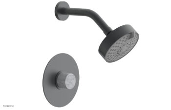 Phylrich BASIC II Pressure Balance Shower Set - White Marble 230-23 - Gun Metal