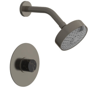 Phylrich BASIC II Pressure Balance Shower Set – Black Marble 230-23 – Pewter