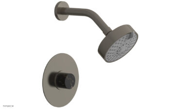 Phylrich BASIC II Pressure Balance Shower Set - Black Marble 230-23 - Pewter
