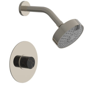 Phylrich BASIC II Pressure Balance Shower Set – Black Marble 230-23 – Polished Nickel