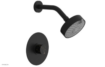 Phylrich BASIC II Pressure Balance Shower Set - Black Marble 230-23 - Matte Black