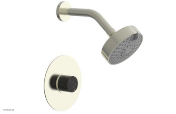 Phylrich BASIC II Pressure Balance Shower Set - Black Marble 230-23 - Satin Nickel